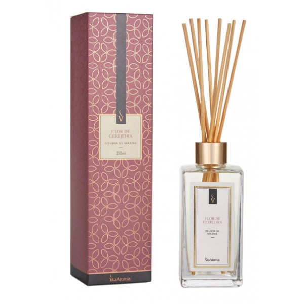 Difusor de Varetas Flor de Cerejeira Via Aroma - 250ml