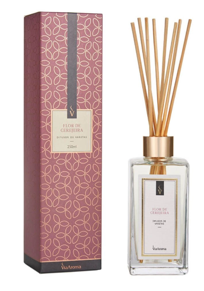 Difusor de Varetas Flor de Cerejeira Via Aroma - 250ml